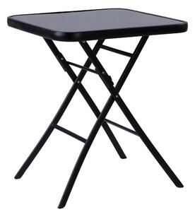 Modernhome sklopivi stol za terasu - crni - 60x60cm
