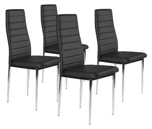 Set garniture od 4 stolice - crna