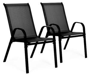 Modernhome set od 2 vrtne stolice - crne