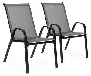 Modernhome set od 2 vrtne stolice - siva