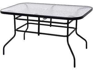 Springos stakleni vrtni stol 120 x 70 x 70 cm crni