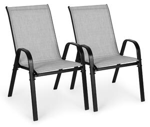 MultiGarden set od 2 vrtne stolice – za terasu ili balkon, svijetlosive