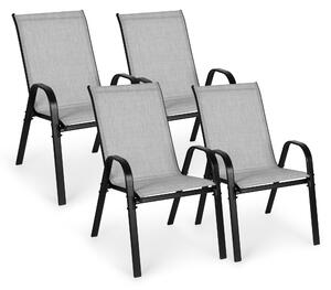 MultiGarden set od 4 vrtne stolice – za terasu ili balkon, svijetlosive