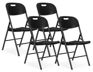 Modernhome set metalnih stolica crne 4kom