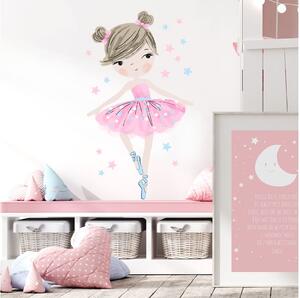 Pastelowe zidne naljepnice balerina roze