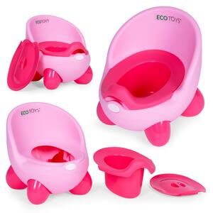 Nohna WC daska za djecu, uložak koji se može izvaditi, neklizajuće nogice, roza, ECOTOYS