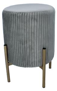 Tabure s elegantnom zlatnom bazom 28 x 42 cm – PHO4231 – Siva
