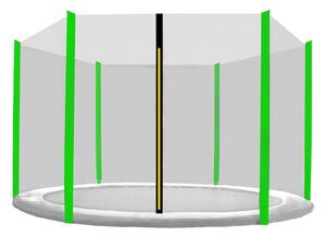 INLEA Zaštitna mreža za trampolin PREMIUM Jump, ukupni promjer 250cm, za 6 potpornih stupova – crna/svijetlozelena