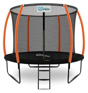 INLEA ULTIMATE Jump trampolin s unutarnjom zaštitnom mrežom 305cm - crna/narančasta
