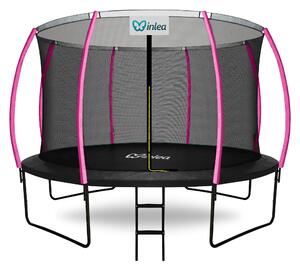 INLEA ULTIMATE Jump trampolin 366 cm s unutarnjom zaštitnom mrežom - crna/roza