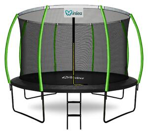 INLEA ULTIMATE Jump trampolin 366cm s unutarnjom zaštitnom mrežom - crna/svijetlozelena