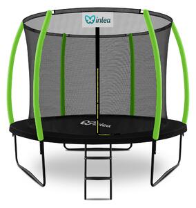 INLEA ULTIMATE Jump trampolin s unutarnjom zaštitnom mrežom 305cm - crna/svijetlozelena