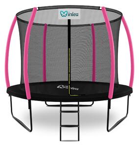 INLEA ULTIMATE Jump trampolin s unutarnjom zaštitnom mrežom 305 cm - crna/roza