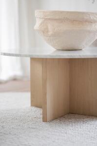 Bijeli mramorni okrugli stolić 90x90 cm Brooksville - Rowico