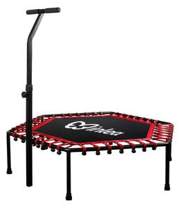INLEA FITNESS Trampolin 130cm s rukohvatom – crvena