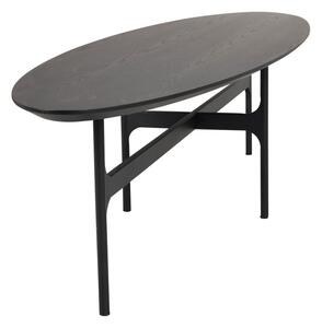 Crni stolić za kavu s pločom u dekoru jasena 180x50 cm Colton - Rowico