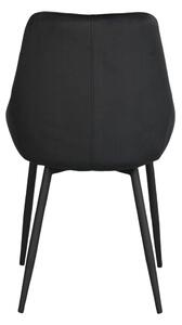 Crne baršunaste blagovaonske stolice u kompletu od 2 kom Sierra - Rowico