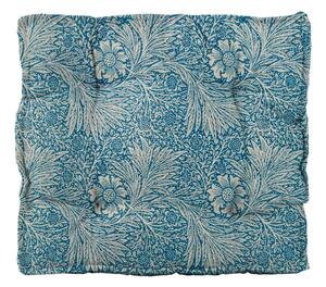 Plava sjedalica od lana Tierra Bella Wild Flowers, 37 x 37 cm