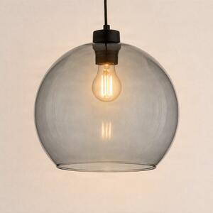 TK Lighting Cubus viseća lampa, dimljeno siva, staklo, Ø 30 cm, E27, prigušiva, Sivo, Dnevni boravak/blagovaonica, Staklo, Metak
