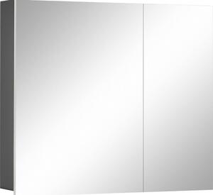 Sivi zidni kupaonski ormarić sa ogledalom Støraa Wisla, 80 x 70 cm