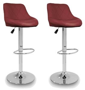 INLEA Barska stolica 2 kom BELLO – burgundy
