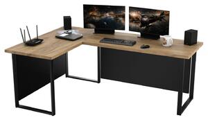 Zondo.hr Kutni PC stol Vintid (hrast craft + crna). Akcija -18%. 1054977