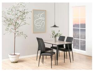 Crno-smeđi blagovaonski stol Acton Wilma, 120 x 80 cm