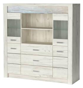 Zondo.hr Vitrina Indie 22 (s LED rasvjetom) (craft bijela). Akcija -21%. 1057816
