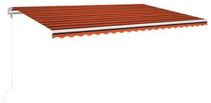 VidaXL Tenda na automatsko uvlačenje 500 x 350 cm narančasto-smeđa
