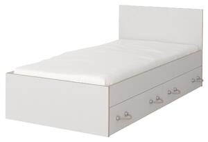 Zondo Jednostruki krevet 90 cm Klaudia 36 (bijela + hrast sonoma). 1071444