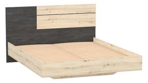 Zondo Bračni krevet 160 cm Barca (hrast artisan + norveški crni bor). 1071570