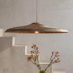 Good & Mojo GOOD MOJO viseća lampa Santorini, Ø75cm, prirodna, morska trava, E27, Smeđa / hrđa, Dnevni boravak/blagovaonica, Tkanina / tekstil