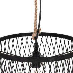 Ruralna vanjska viseća svjetiljka crni ratan 40 cm - Calamus