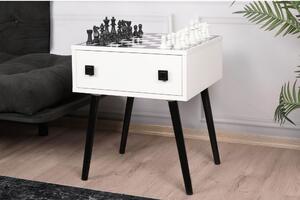 Woody Fashion Šahovski stol, Bijela boja Crno, Chesso - Black, White