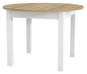 Zondo Blagovaonski stol Isiah 02 (hrast riviera + bijela) (za 4 do 8 osoba). 1082832