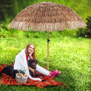 Sklopivi-slamnati suncobran 210 cm s torbom – vrt i plaža