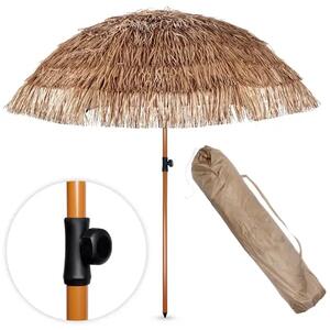Sklopivi-slamnati suncobran 210 cm s torbom – vrt i plaža