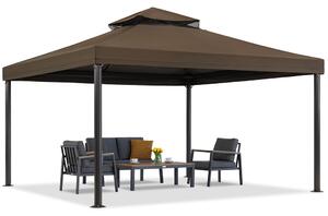 Smeđi vrtni paviljon Valencia 4x4 m Garden Point