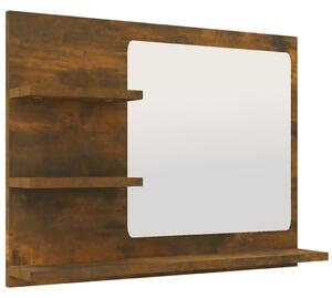 VidaXL Kupaonsko ogledalo boja dimljenog hrasta 60x10,5x45 cm drveno
