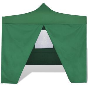 VidaXL Zeleni sklopivi šator 3 x 3 m s 4 zida