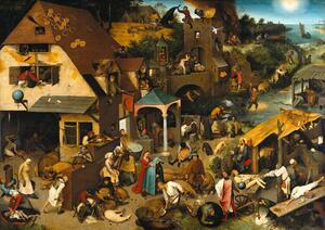 Reprodukcija Netherlandish Proverbs, 1559, Pieter the Elder Bruegel