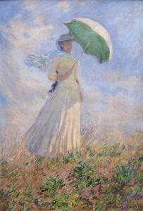 Reprodukcija Woman with a Parasol turned to the Right, 1886, Claude Monet