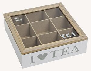 Drvena kutija za čaj I LOVE TEA