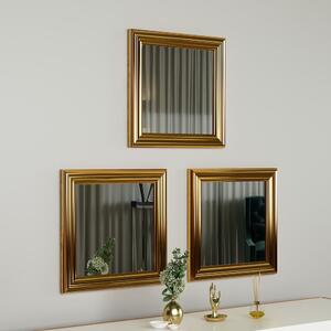 Woody Fashion Set ogledala (3 komada), Zlato, Otto - Gold