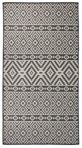 VidaXL Vanjski tepih ravnog tkanja 80 x 150 cm crne pruge