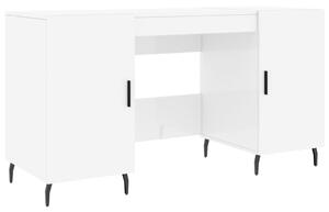 VidaXL Radni stol visoki sjaj bijeli 140x50x75 cm konstruirano drvo