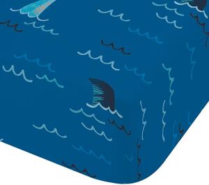 Plava dječja plahta s gumom za krevet za jednu osobu 90x190 cm Jawsome Shark – Catherine Lansfield