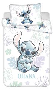 Bijela pamučna dječja posteljina za dječji krevetić 100x135 cm Lilo and Stitch "Ohana White" – Jerry Fabrics