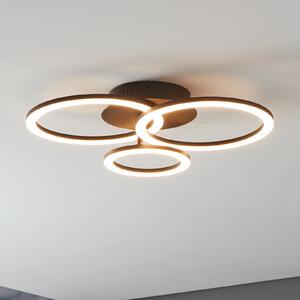 EGLO connect Parrapos-Z LED stropna svjetiljka, 3 žarulje, prigušiva, Crno, Dnevni boravak/blagovaonica, Metal