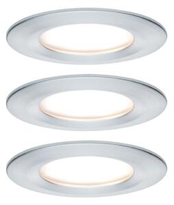 Paulmann LED ugradbeni reflektor Nova Coin 3 aluminijski okrugli dimabilni, prigušiva, Metalik, Područje hodnika, Metal, Okrugla ugradna svjetla